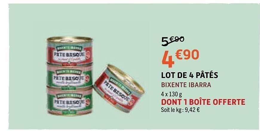 LOT DE 4 PÂTÉS BIXENTE IBARRA