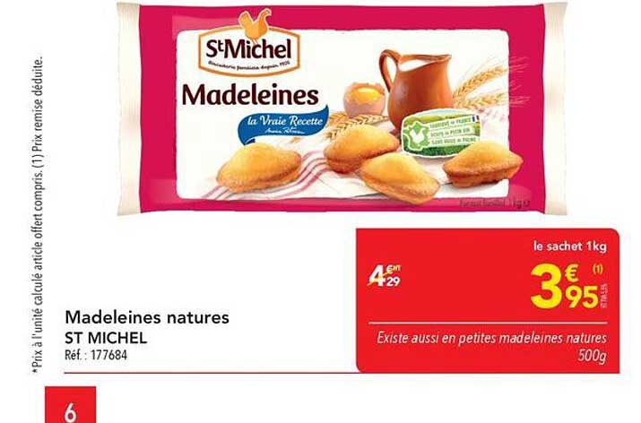 Madeleines natures ST MICHEL