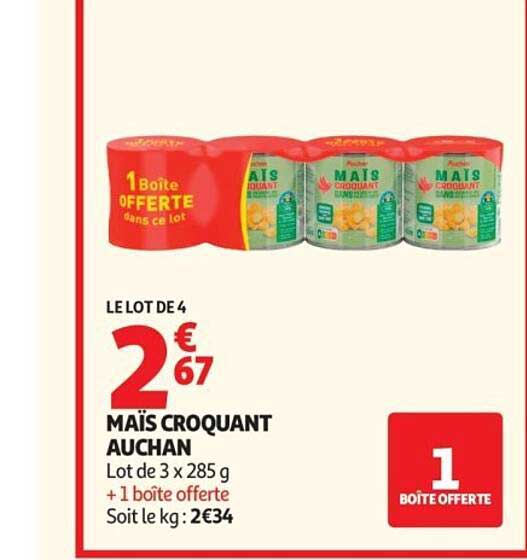 MAÏS CROQUANT AUCHAN