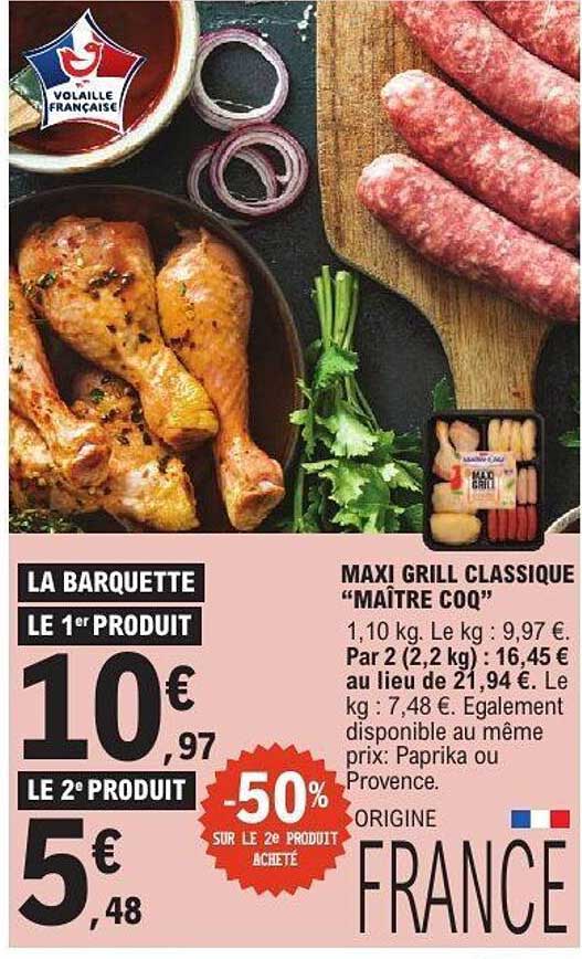 MAXI GRILL CLASSIQUE “MAÎTRE COQ”