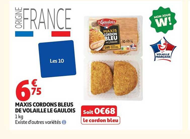 MAXIS CORDONS BLEUS DE VOLAILLE LE GAULOIS