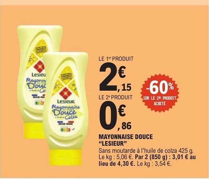 MAYONNAISE DOUCE “LESIEUR”