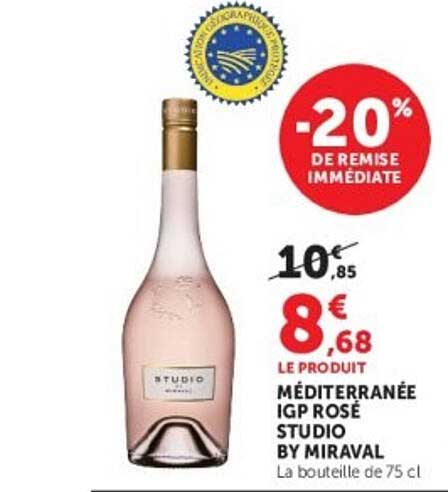 MÉDITERRANÉE IGP ROSÉ STUDIO BY MIRAVAL