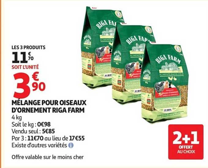 MÉLANGE POUR OISEAUX D'ORNEMENT RIGA FARM