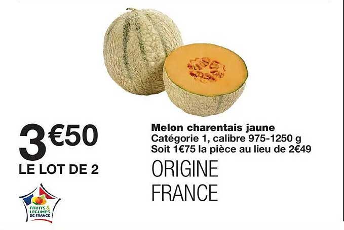 Melon charentais jaune