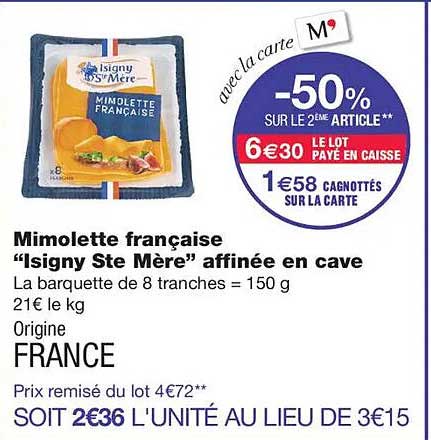 Mimolette française "Isigny Ste Mère" affinée en cave