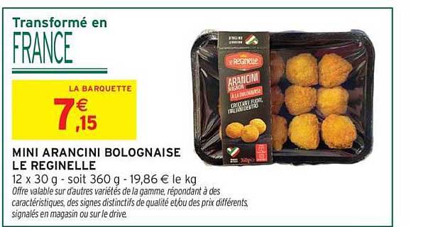 MINI ARANCINI BOLOGNAISE LE REGINELLE