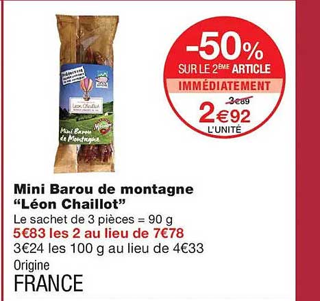 Mini Barou de montagne “Léon Chaillot”