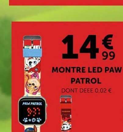 MONTRE LED PAW PATROL