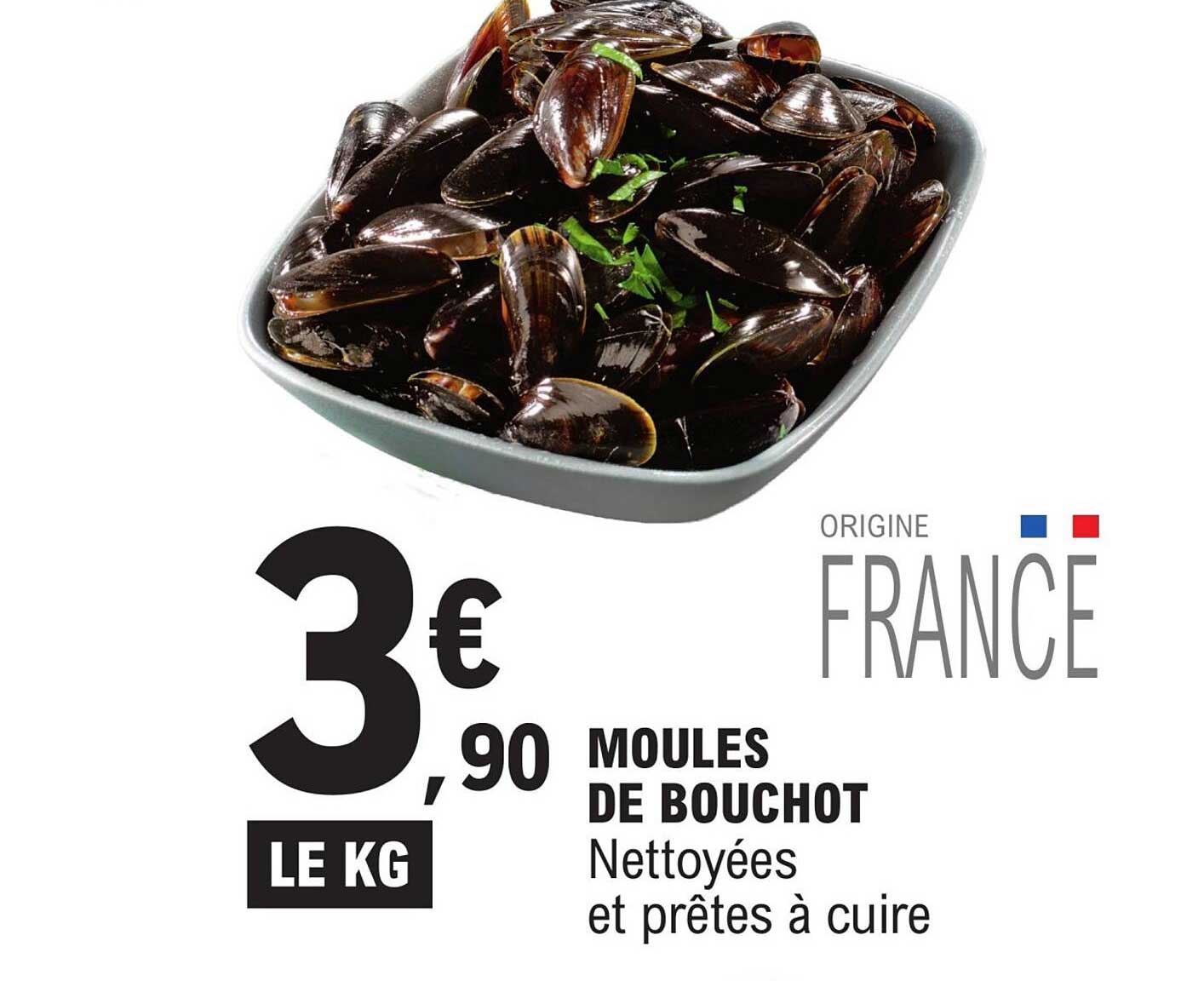 MOULES DE BOUCHOT Nettoyées et prêtes à cuire