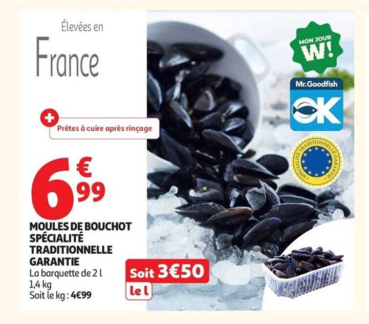 MOULES DE BOUCHOT SPÉCIALITÉ TRADITIONNELLE GARANTIE
