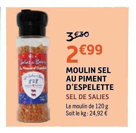 MOULIN SEL AU PIMENT D'ESPELETTE