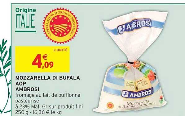 MOZZARELLA DI BUFALA AOP AMBROSI