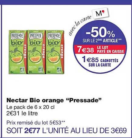 Nectar Bio orange “Pressade”