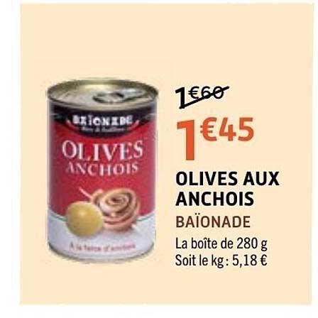 OLIVES AUX ANCHOIS BAÏONADE