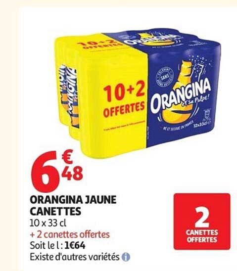 ORANGINA JAUNE CANETTES
