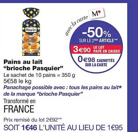 Pains au lait "brioche Pasquier"