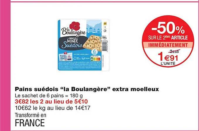 Pains suédois “la Boulangère” extra moelleux