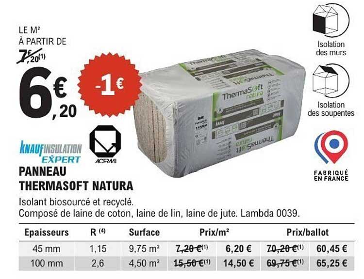 PANNEAU THERMASOFT NATURA