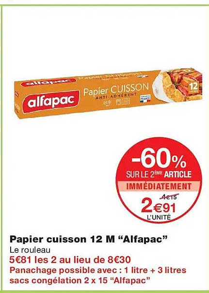 Papier cuisson 12 M “Alfapac”
