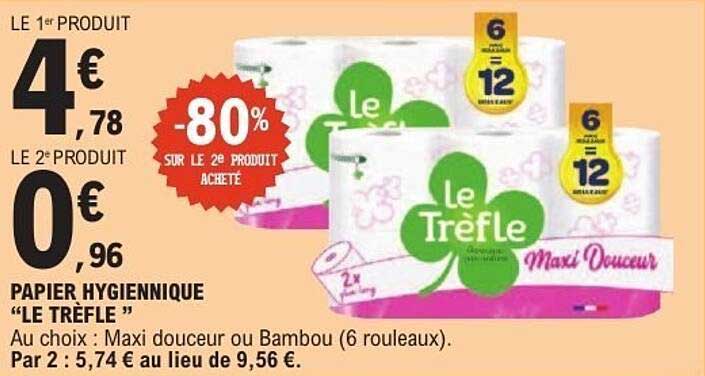 PAPIER HYGIENNIQUE "LE TRÈFLE"