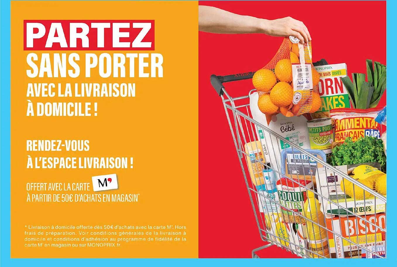 PARTEZ SANS PORTER AVEC LA LIVRAISON À DOMICILE !
