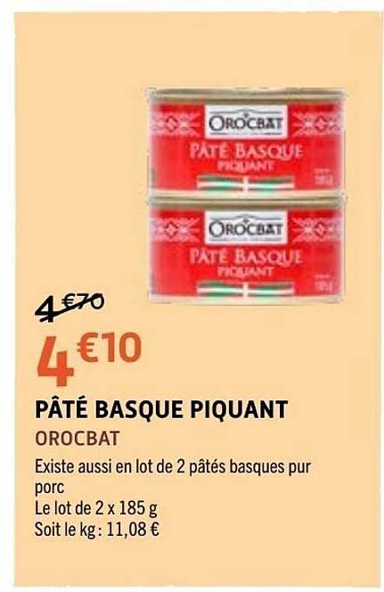 PÂTÉ BASQUE PIQUANT OROCBAT