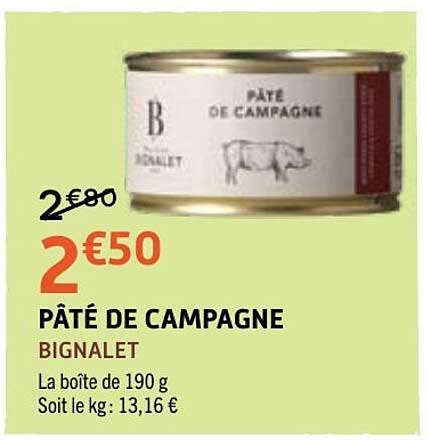 PÂTÉ DE CAMPAGNE BIGNALLET