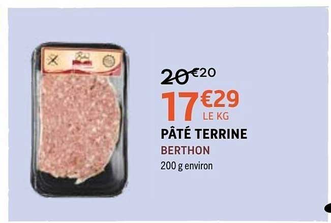 PÂTÉ TERRINE BERTHON 200 g environ