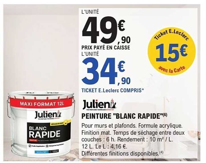 PEINTURE "BLANC RAPIDE"
