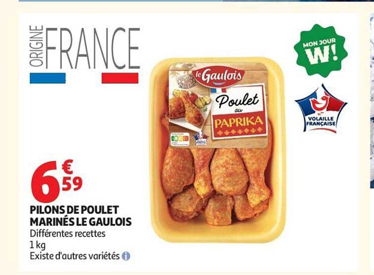PILONS DE POULET MARINÉS LE GAULOIS