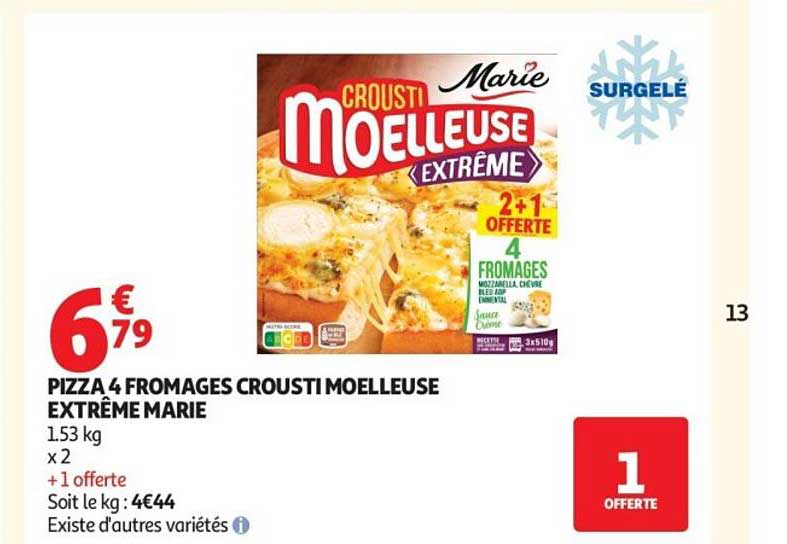 PIZZA 4 FROMAGES CROUSTI MOELLEUSE EXTRÊME MARIE