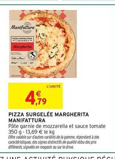 PIZZA SURGELÉE MARGHERITA MANIFATTURA