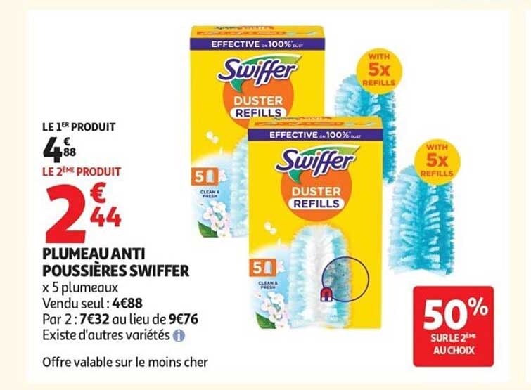 PLUMEAU ANTI POUSSIERES SWIFFER x 5 plumeaux