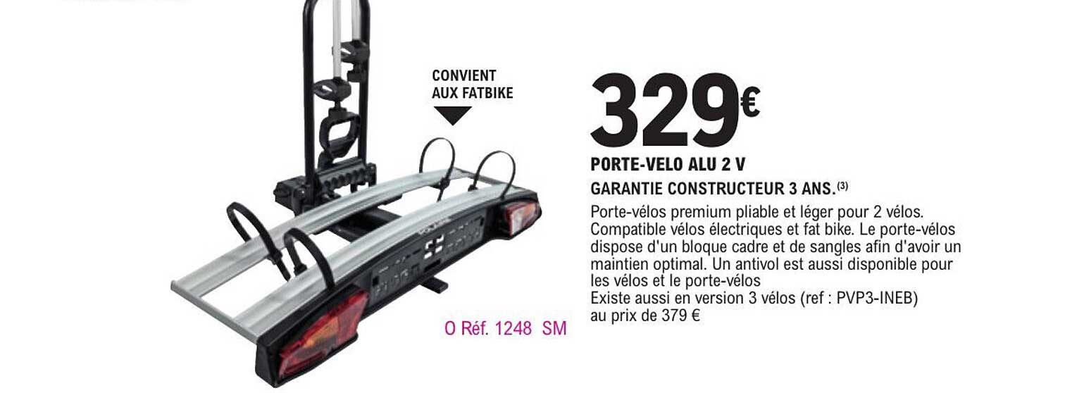 PORTE-VELO ALU 2 V