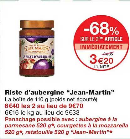 Riste d’aubergine “Jean-Martin”
