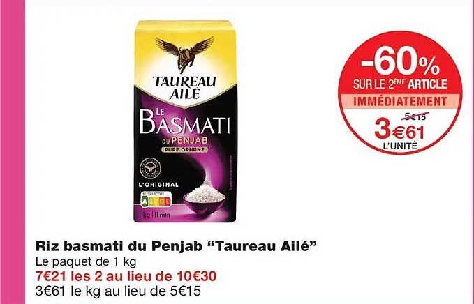 Riz basmati du Penjab “Taureau Ailé”