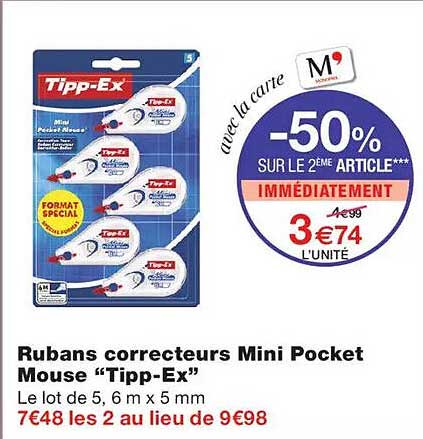 Rubans correcteurs Mini Pocket Mouse "Tipp-Ex"