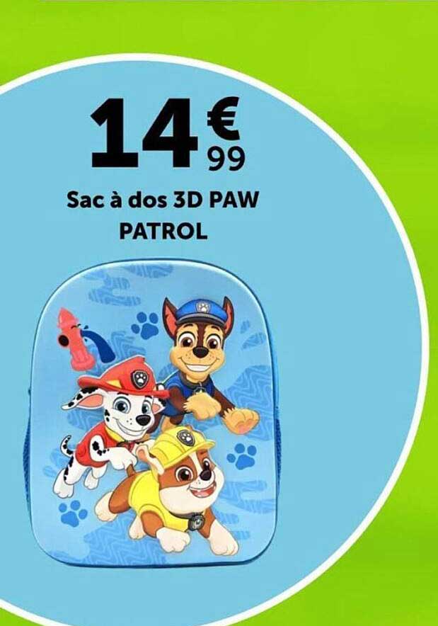 Sac à dos 3D PAW PATROL