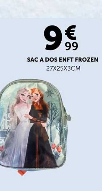 SAC A DOS ENFT FROZEN 27X25X3CM