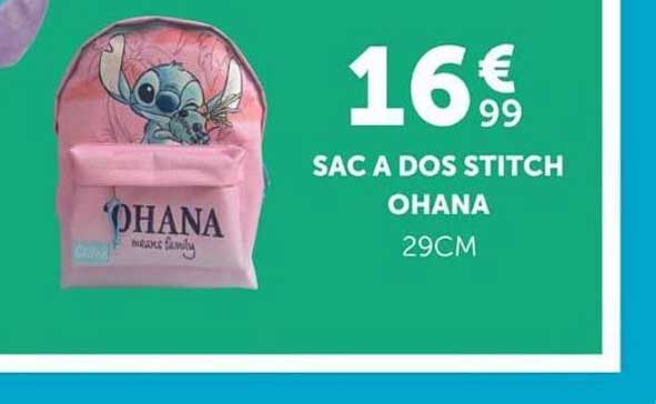 SAC A DOS STITCH OHANA 29CM