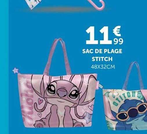 SAC DE PLAGE STITCH 48X32CM