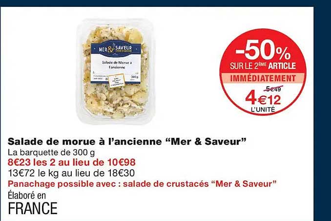 Salade de morue à l’ancienne “Mer & Saveur”