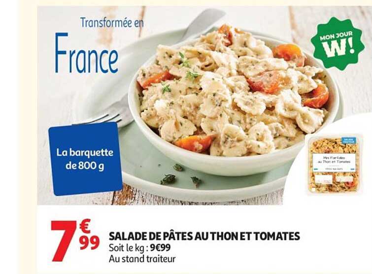 SALADE DE PÂTES AU THON ET TOMATES