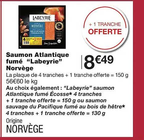 Saumon Atlantique fumé “Labeyrie” Norvège