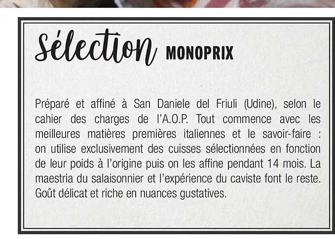 Sélection MONOPRIX