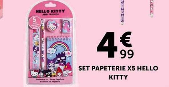 SET PAPETERIE X5 HELLO KITTY