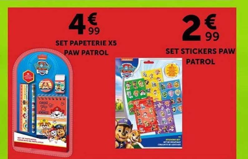 SET PAPETERIE X5 PAW PATROL