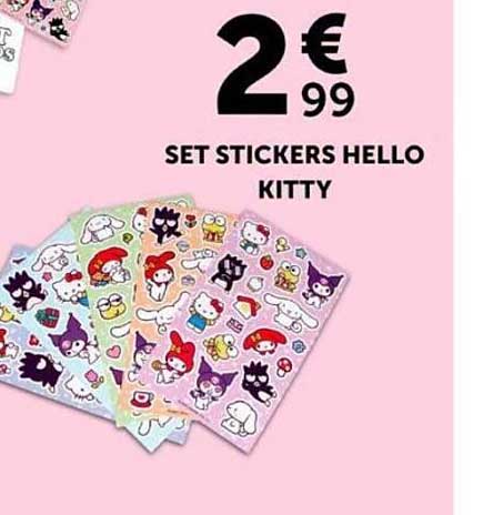 SET STICKERS HELLO KITTY