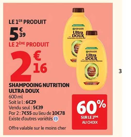 SHAMPOING NUTRITION ULTRA DOUX